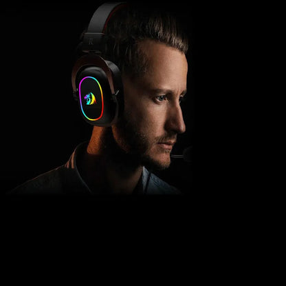 Redragon H510-RGB Zeus X Gaming Headphone Microphone Noise Cancelling 7.1 USB Surround Computer Headset Earphones EQ Controller