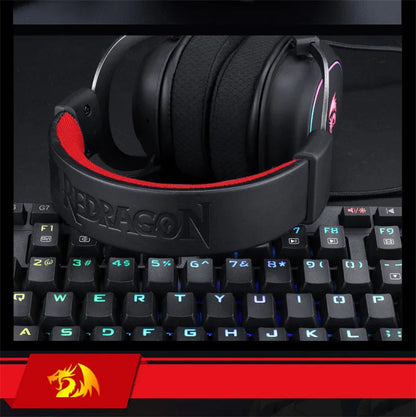 Redragon H510-RGB Zeus X Gaming Headphone Microphone Noise Cancelling 7.1 USB Surround Computer Headset Earphones EQ Controller