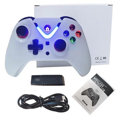 2.4G Wireless Game Controller with LED Lighting Compatible with Xbox One / Series S/X PC Gaming Gamepad