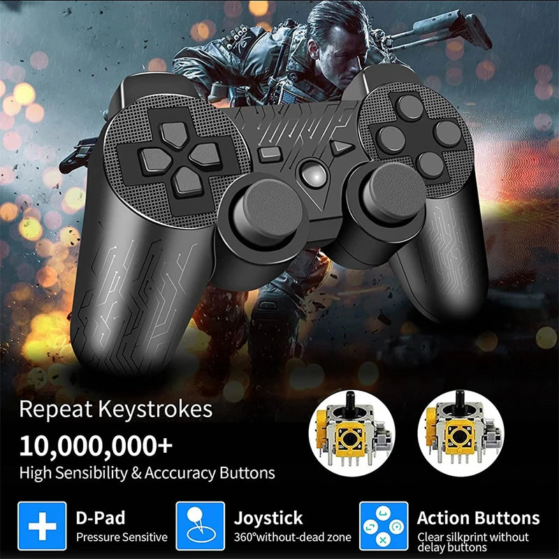 Wireless Gamepad for PC Laptop PS3 2.4G Rechargeable Game Controller USB Joystick for Android TV Box Steam Gaming Jpypad