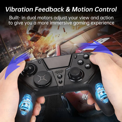 Wireless Bluetooth Controller For PS4/PS4 Slim/Pro Game Console PC Controller Joystick Gamepad With Turbo Programmable Button