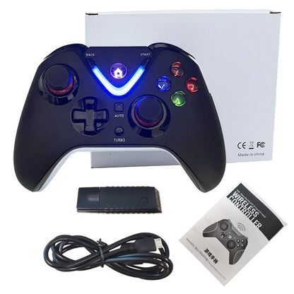 2.4G Wireless Game Controller with LED Lighting Compatible with Xbox One / Series S/X PC Gaming Gamepad