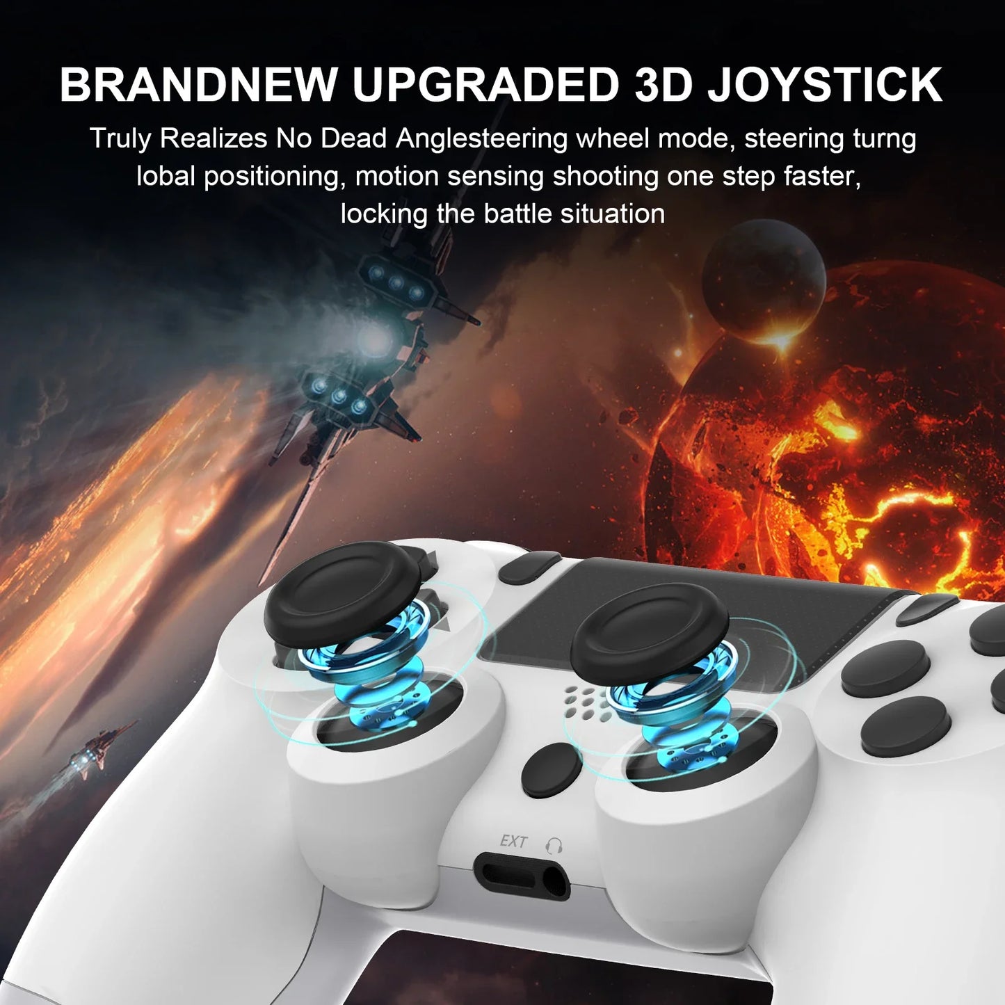 Wireless Controller Multifunctional Bluetooth No Delay Gamepad For PS4 PS3 Console PC Joysticks Touchpad Six-axis Dual Vibration