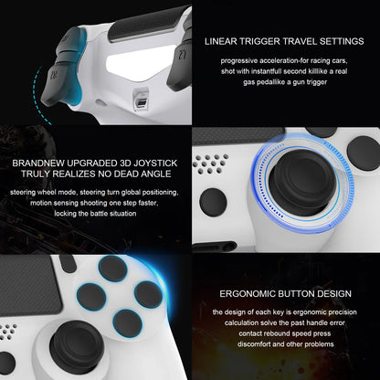 Wireless Controller Multifunctional Bluetooth No Delay Gamepad For PS4 PS3 Console PC Joysticks Touchpad Six-axis Dual Vibration