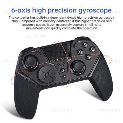 Wireless Bluetooth Controller For PS4/PS4 Slim/Pro Game Console PC Controller Joystick Gamepad With Turbo Programmable Button