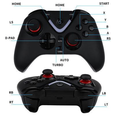 2.4G Wireless Game Controller with LED Lighting Compatible with Xbox One / Series S/X PC Gaming Gamepad