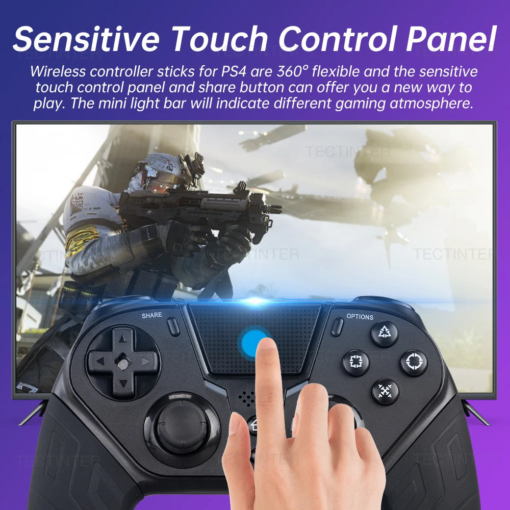 Wireless Bluetooth Controller For PS4/PS4 Slim/Pro Game Console PC Controller Joystick Gamepad With Turbo Programmable Button