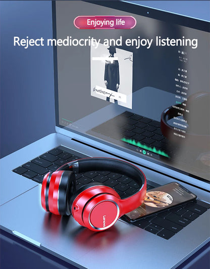 Original Lenovo HD200 Over-ear foldable wireless Bluetooth headset Sports hi-fi stereo gaming headset